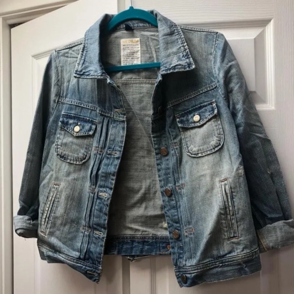 J.Crew Distressed Jean Jacket